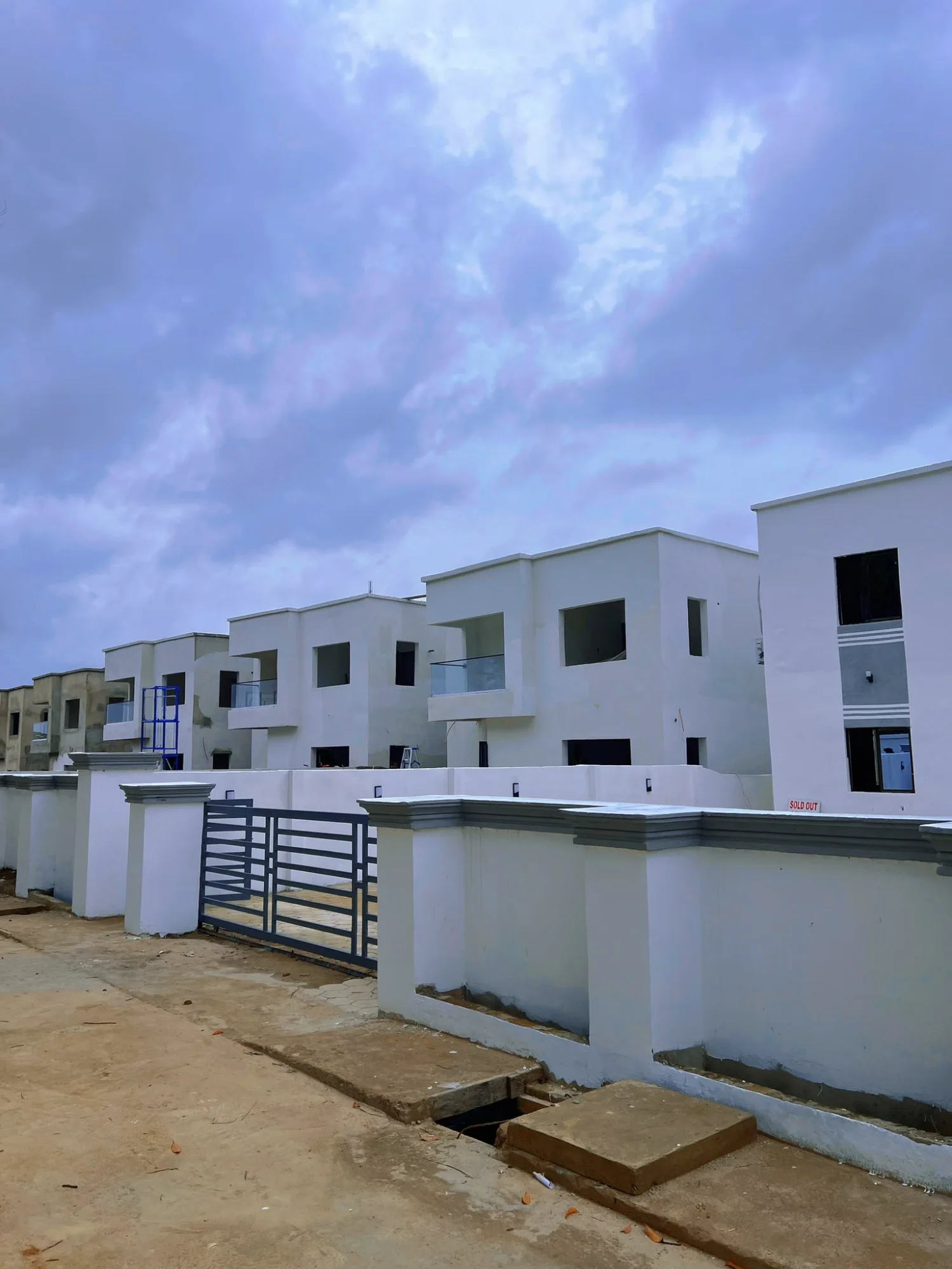 Home exterior with balcony detail